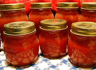 Bocal de coulis de tomates stérilisé à 100°C
